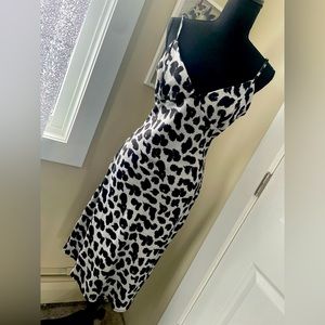 He’s Mine Silver Leopard Print Dress